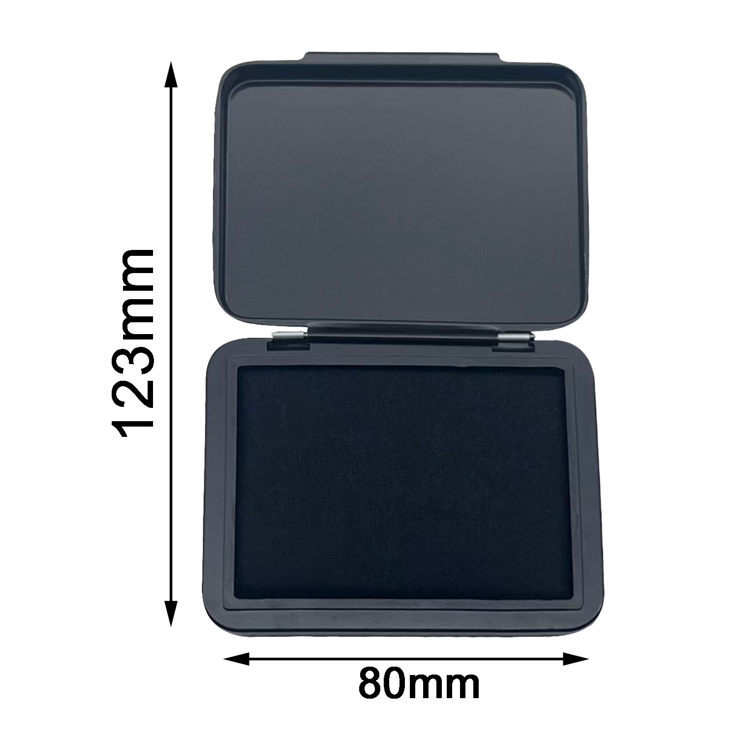 Wholesale Office School Supply Fast Dry Plastic Rectangular Tin Box Pocket Stamp Pad Refilled Oil DIY Black Ink Pads for Stamps